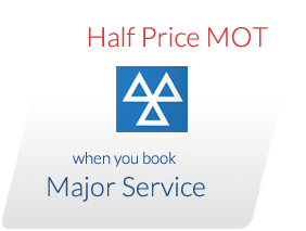 Half Price MOT when you book Major Service